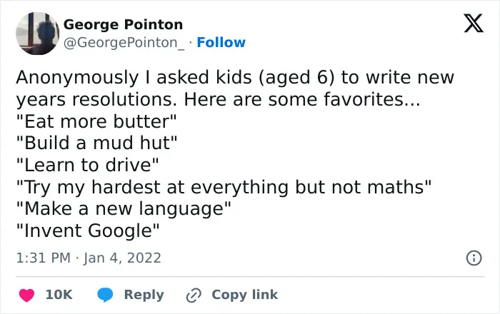 People Are Cracking Up About 35 Hilarious New Year Resolutions From And About Kids Circulating On X