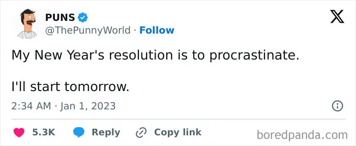 30 Hilariously Accurate Tweets About New Year's Resolutions