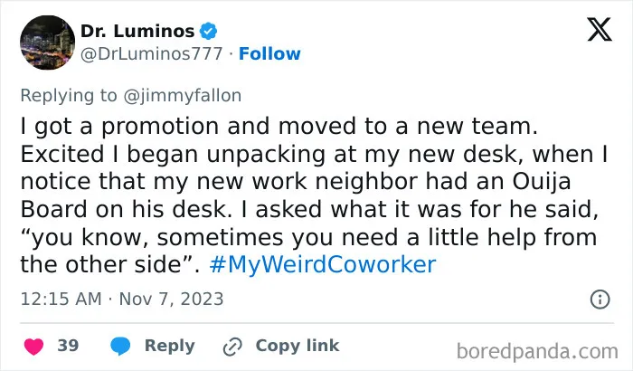 30 Of The Best Answers To Jimmy Fallon’s “My Weird Coworker” Challenge