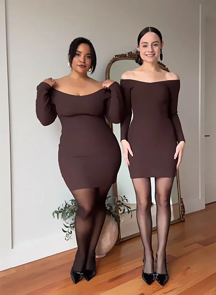 “Style, Not Size”: Two Friends Wear The Same Outfit To Show There Is No “Ideal” Body Type (38 New Pics)