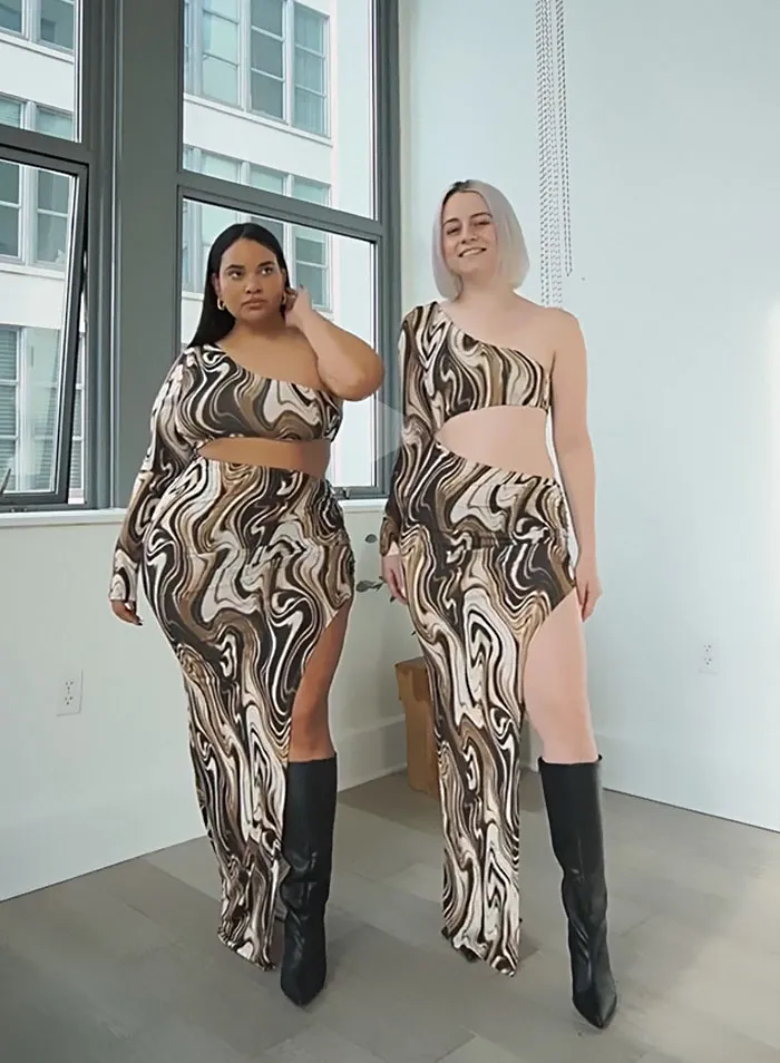 “Style, Not Size”: Two Friends Wear The Same Outfit To Show There Is No “Ideal” Body Type (38 New Pics)