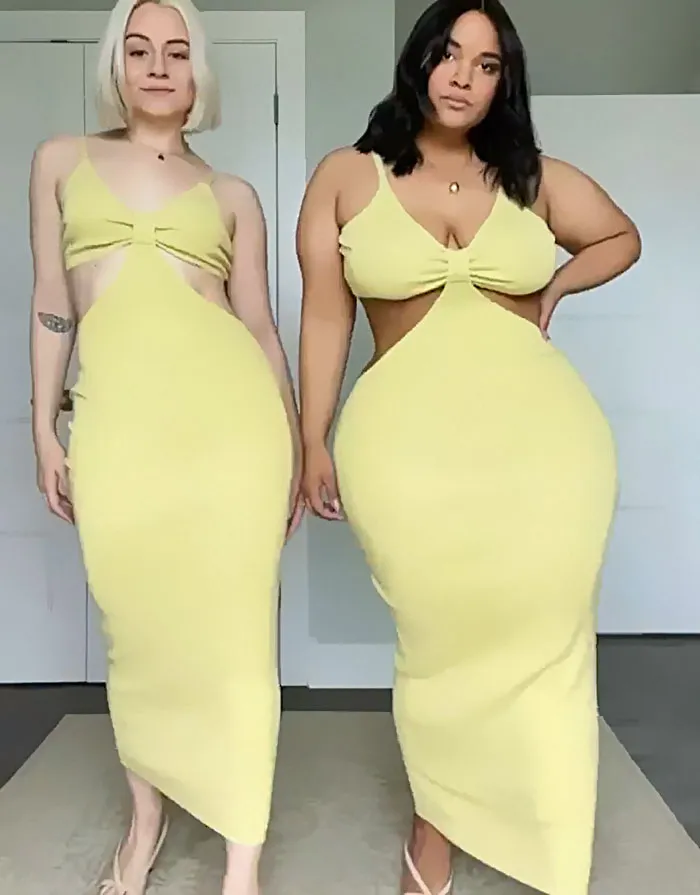 “Style, Not Size”: Two Friends Wear The Same Outfit To Show There Is No “Ideal” Body Type (38 New Pics)