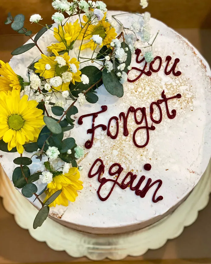 Picked Up A Fancy Cake For My Husband On Our Anniversary