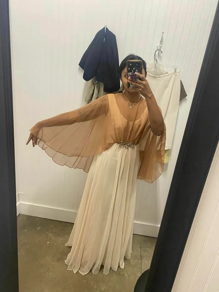 Found This Vintage Dress That Was Too Good To Pass Up. Vintage From The 70’s And The Thrift Store Had Everything Half Off
