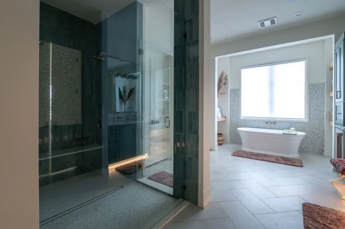 Walk-In Shower And Bathtub 