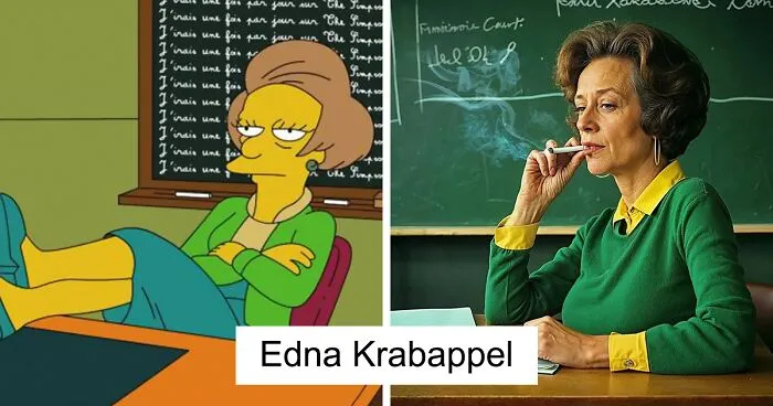 This Graphic Designer Is Causing A Stir On Social Media With Their Transformations Of The Simpsons Characters (32 Pics)