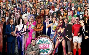 2016-2023 Tribute To Famous People Who Passed Away Inspired By Sgt. Pepper’s Album Cover By This Artist
