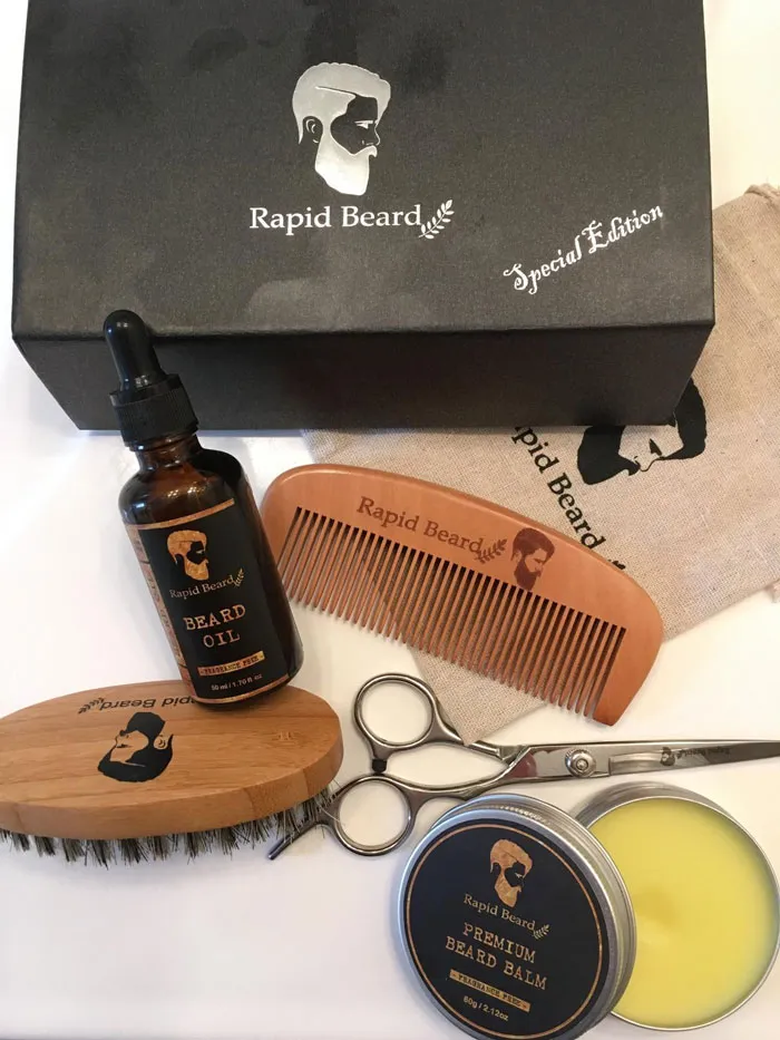Upgrade His Beard Game With This <span Style="Font:inherit;color:#d74b1f;"> All-Natural Beard Grooming & Trimming Kit</Span> - Has Everything Your Man Needs To Keep His Facial Fuzz Looking Suave