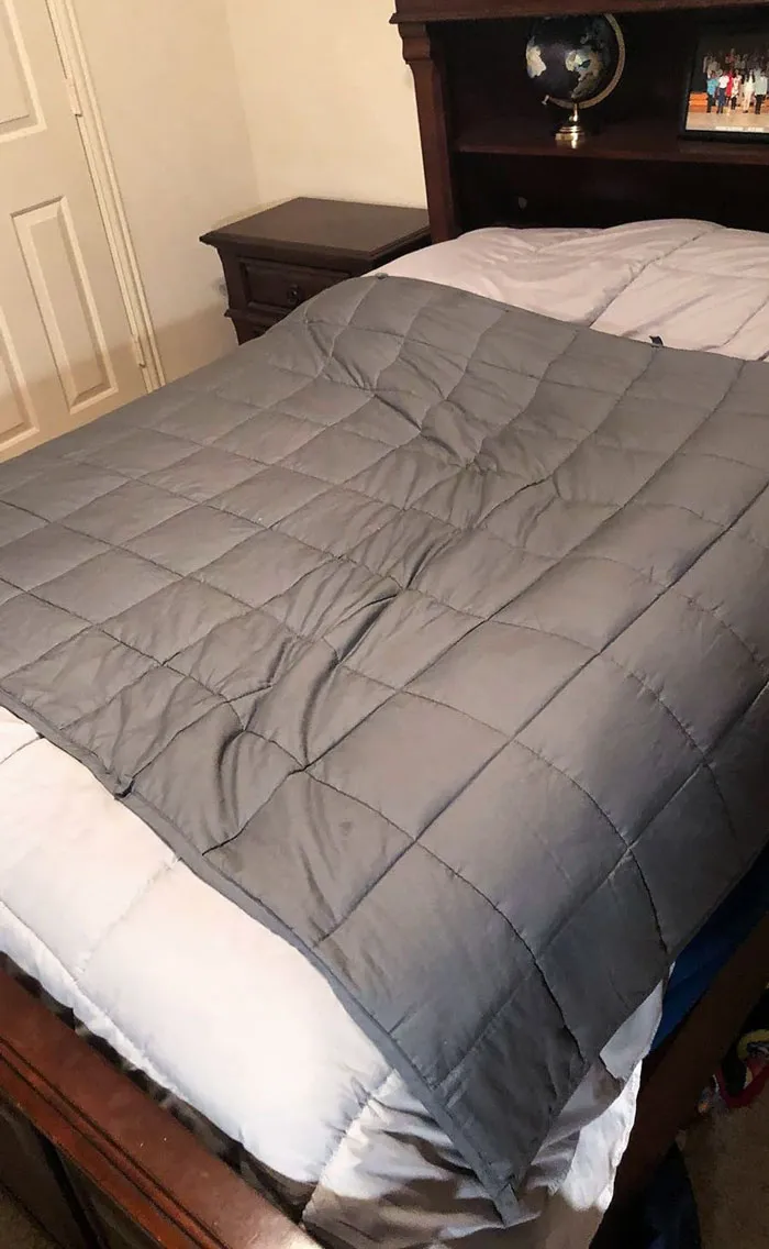 Get Your Man <span Style="Font:inherit;color:#d74b1f;"> The Ultimate Weighted Blanket</Span> - The Perfect Soothing Companion For A Restful Night's Sleep, Now Featuring The Smallest Compartments!