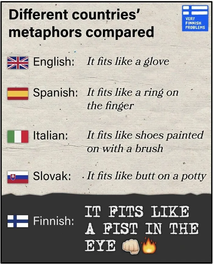 It’s Amazing How Much Metaphors Tell You About A Country 😀