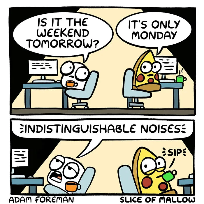 30 Humorous Comics Of Marshmallow Navigating Everyday Life By Adam Foreman