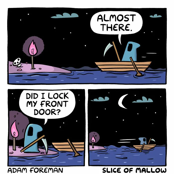 30 Humorous Comics Of Marshmallow Navigating Everyday Life By Adam Foreman