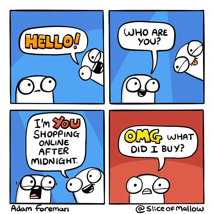 30 Humorous Comics Of Marshmallow Navigating Everyday Life By Adam Foreman
