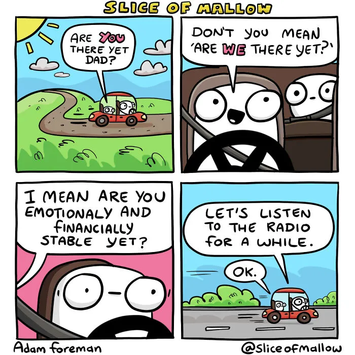 30 Humorous Comics Of Marshmallow Navigating Everyday Life By Adam Foreman