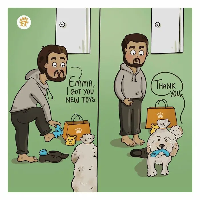 This Artist Makes Wholesome Comics That Show The Unique Dynamic Between Humans And Their Pets (30 Pics)