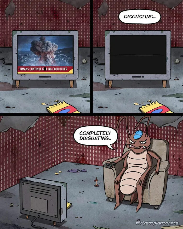 Dark Dystopia: 40 Dark Humor Comics Made By This Artist