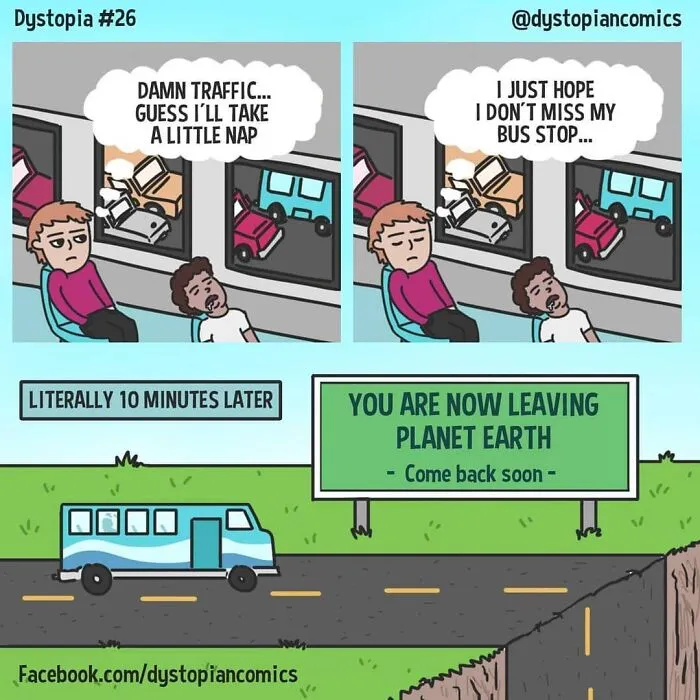 Dark Dystopia: 40 Dark Humor Comics Made By This Artist