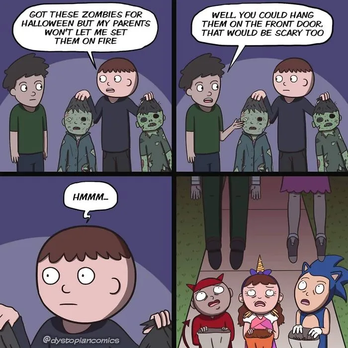 Dark Dystopia: 40 Dark Humor Comics Made By This Artist