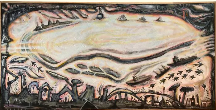 Ebb And Flow - Port Phillip Bay 2020 - Acrylic On Canvas