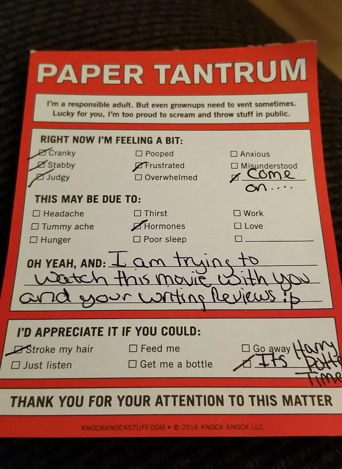 Give The Gift Of Sass This Valentine's Day With This <a Style="Display:inline;" Href="Https://Www.amazon.com/Knock-Paper-Tantrum-Nifty-Note/Dp/1601068093?crid=1o7wbeskorqxl&keywords=weird+valentines+gift&qid=1705654043&sprefix=weird+valen%2caps%2c247&sr=8-16&linkcode=ll1&tag=bpyak-20&linkid=9411b2b67053c00465abcb1923d85c2a&language=en_us&ref_=as_li_ss_tl" Target="_blank"><span Style="Font: Inherit; Color: #d74b1f;"> Paper Tantrum Notepad </Span>, Because What's More Romantic Than A Partner Who Can Laugh At Your Dramatic Outbursts?