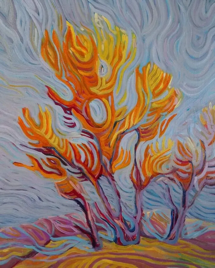 Oil On Canvas 40x50 Cm