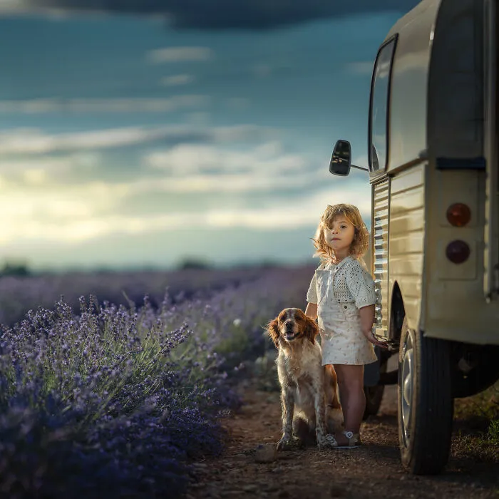 A Girl And Her Dog