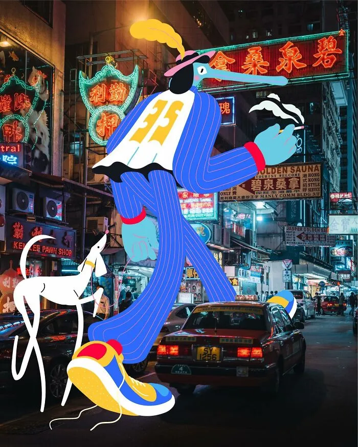 34 Playful Characters Doodled In Streets And Landscapes In The Travel Series By Brolga