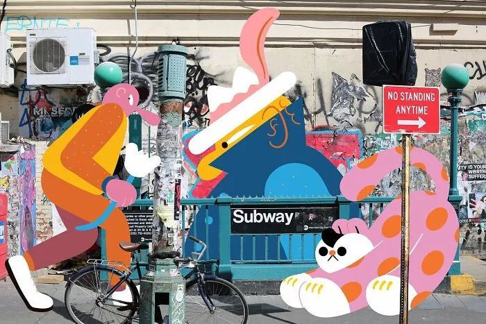 34 Playful Characters Doodled In Streets And Landscapes In The Travel Series By Brolga