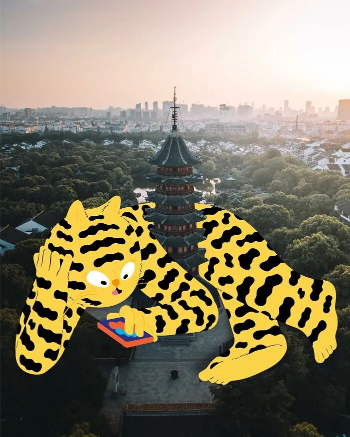 34 Playful Characters Doodled In Streets And Landscapes In The Travel Series By Brolga