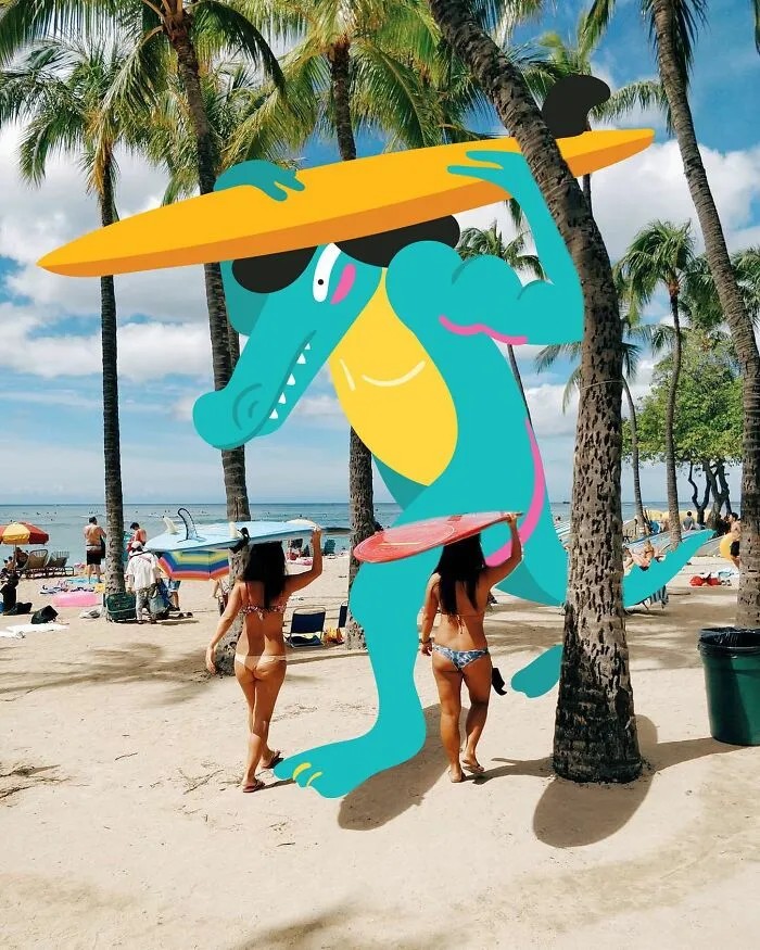 34 Playful Characters Doodled In Streets And Landscapes In The Travel Series By Brolga
