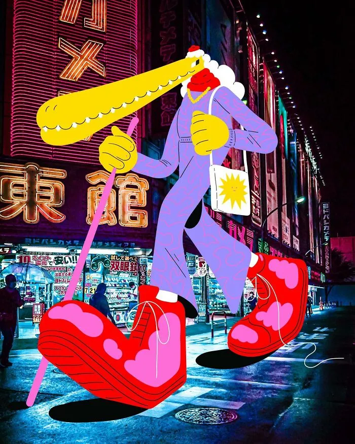 34 Playful Characters Doodled In Streets And Landscapes In The Travel Series By Brolga