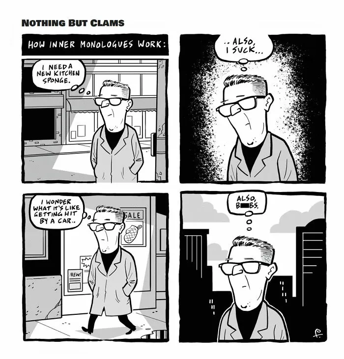I Created 20 Comics Featuring Themes Of Doom, Failure, Cynicism, Crime, And Punishment