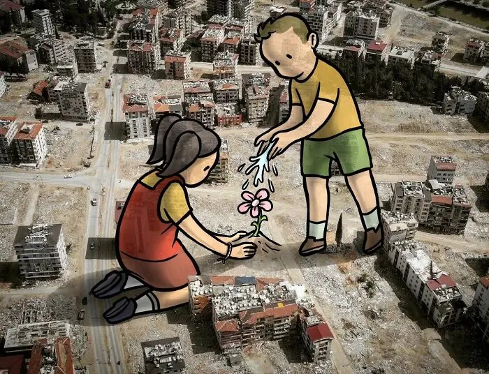 Architect Inserts Drawn Giant Characters Into Turkish Urban Landscapes (70 New Pics)