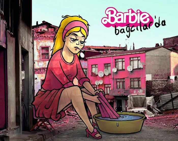 Architect Inserts Drawn Giant Characters Into Turkish Urban Landscapes (70 New Pics)