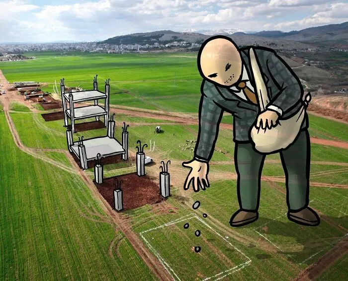 Architect Inserts Drawn Giant Characters Into Turkish Urban Landscapes (70 New Pics)
