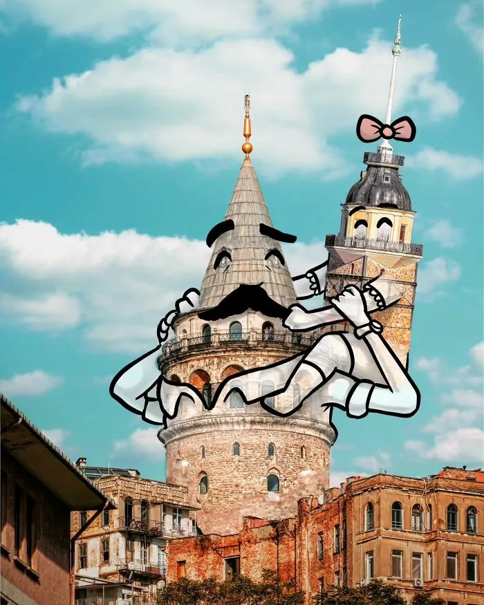 Architect Inserts Drawn Giant Characters Into Turkish Urban Landscapes (70 New Pics)
