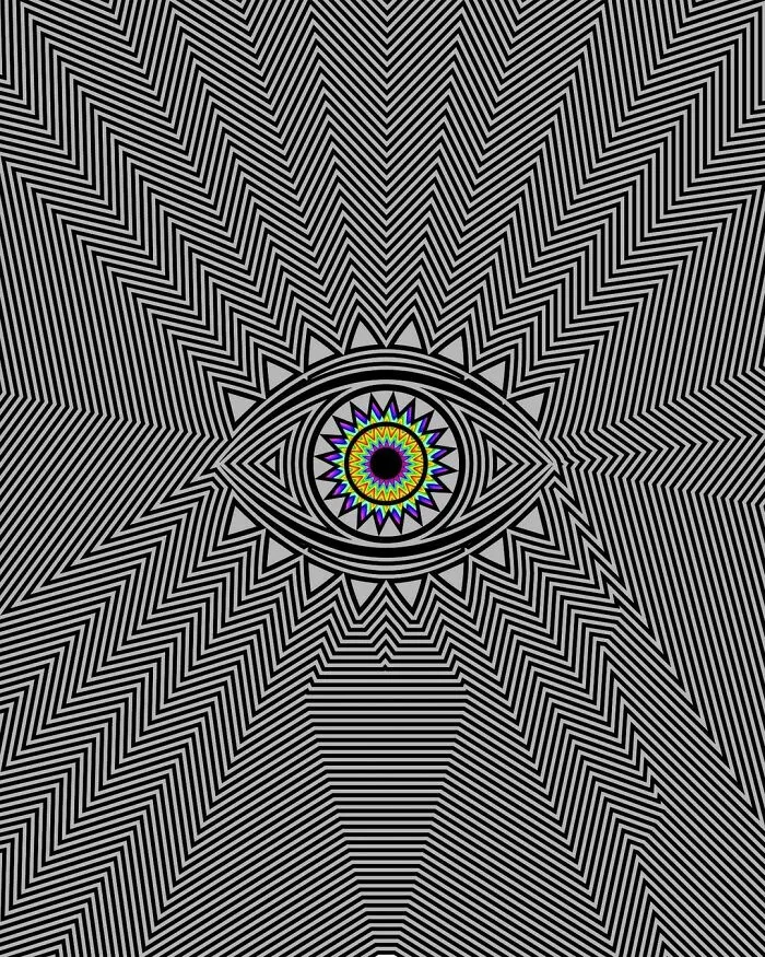 30 Psychedelic Illusions That Will Make You Want To Scroll Up And Down, Created By This Artist