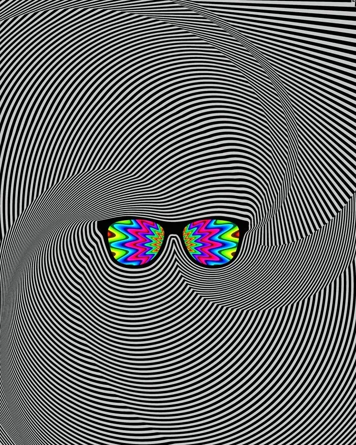 30 Psychedelic Illusions That Will Make You Want To Scroll Up And Down, Created By This Artist