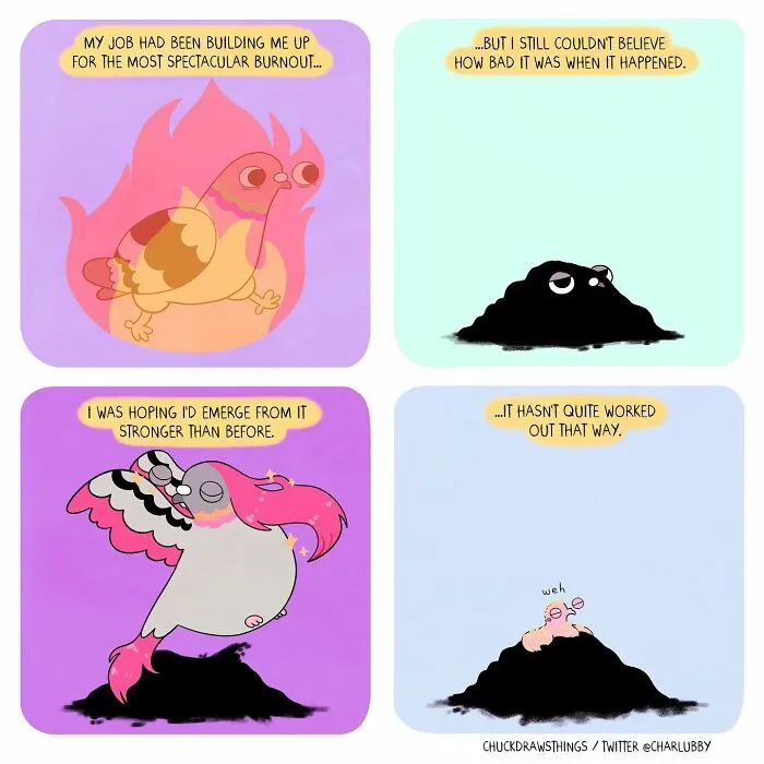 Artist Illustrates What It's Like To Live With Anxiety And Depression Through The Eyes Of A Pigeon (30 New Pics)