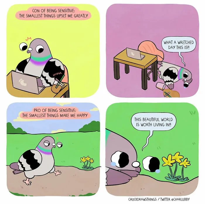 Artist Illustrates What It's Like To Live With Anxiety And Depression Through The Eyes Of A Pigeon (30 New Pics)