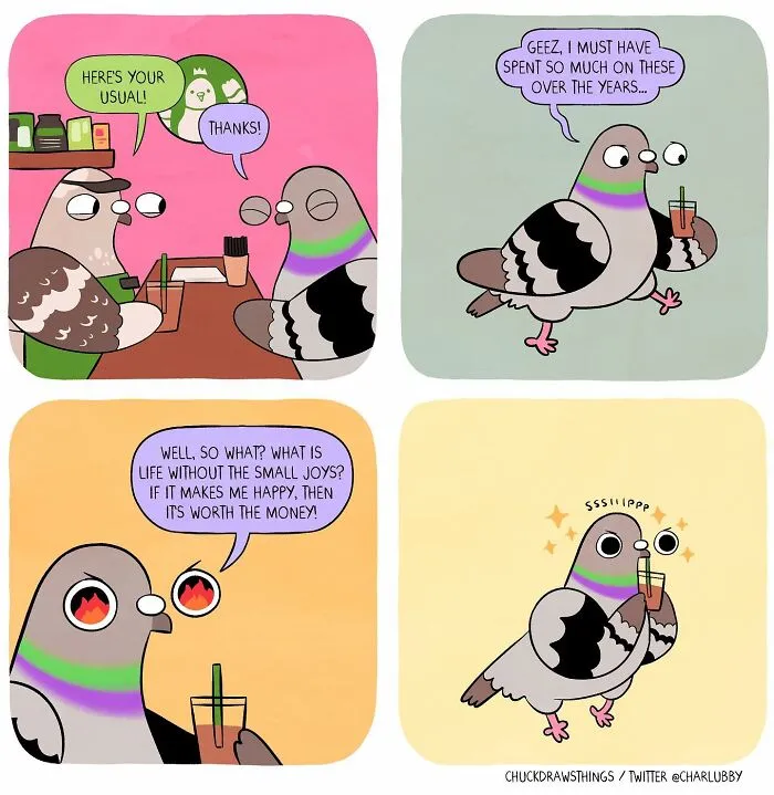 Artist Illustrates What It's Like To Live With Anxiety And Depression Through The Eyes Of A Pigeon (30 New Pics)