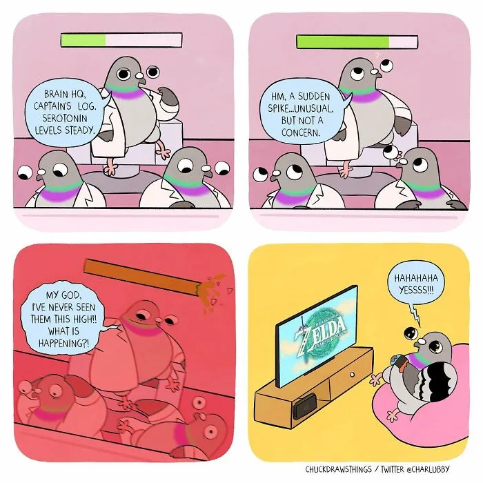 Artist Illustrates What It's Like To Live With Anxiety And Depression Through The Eyes Of A Pigeon (30 New Pics)