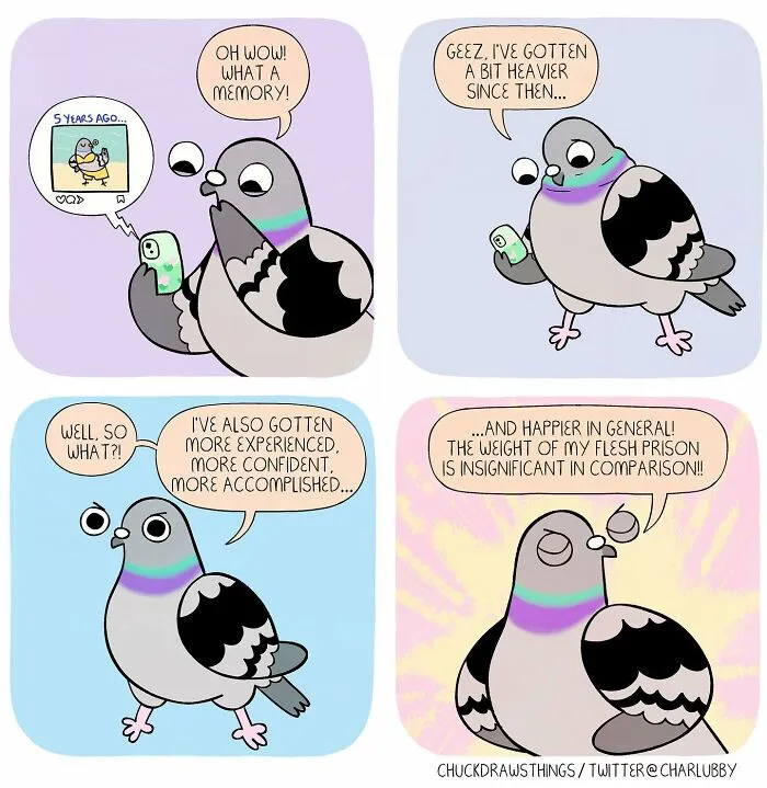 Artist Illustrates What It's Like To Live With Anxiety And Depression Through The Eyes Of A Pigeon (30 New Pics)