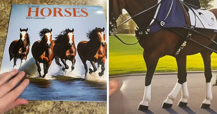 Esta mujer se compró un calendario con fotos de caballos, pero resultó ser demasiado extraño