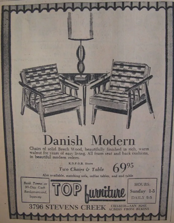 Danish Modern Furniture Ad 1962