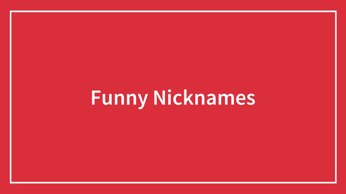Funny Nicknames