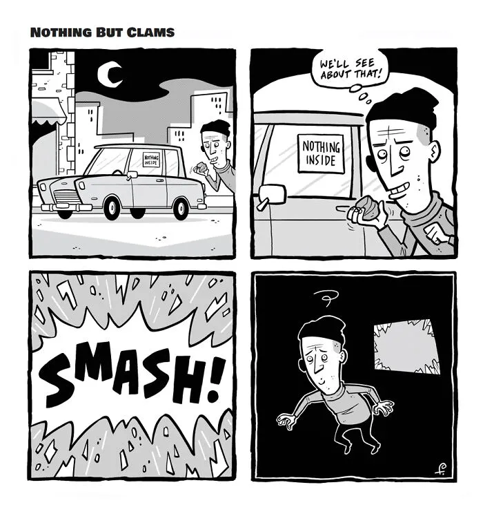 I Created 20 Comics Featuring Themes Of Doom, Failure, Cynicism, Crime, And Punishment