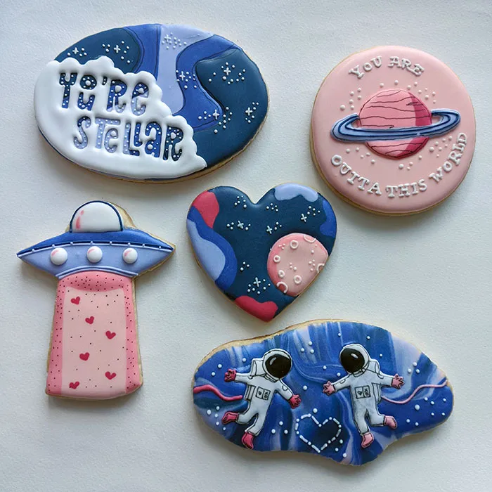 Galactic Valentine's Cookies