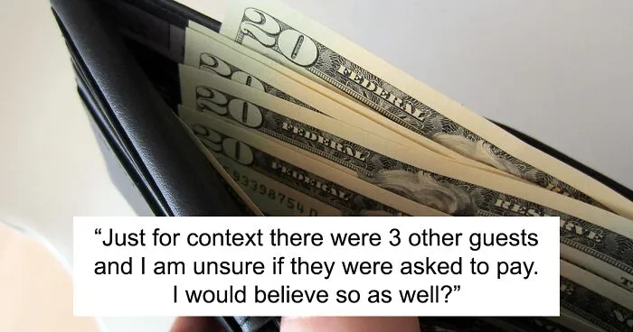 Person Has To Pay $17 For A Dinner Party They Assumed Was Free, Gets Mad And Vents Online