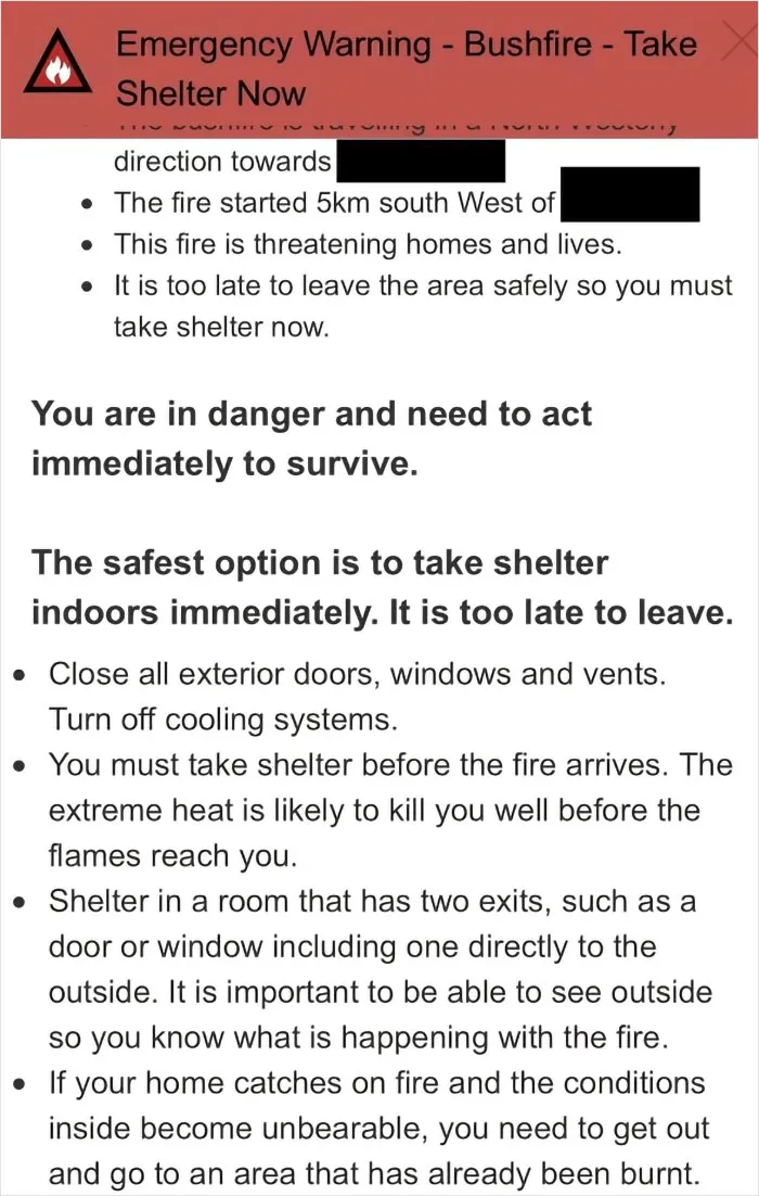 This Alert Me And My Family Received. Summer In Rural Australia
